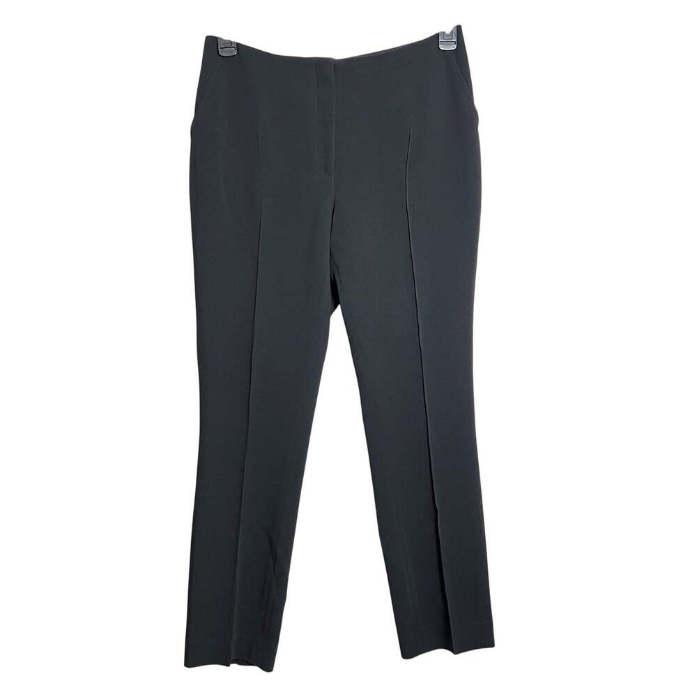 Cinq à Sept Black Pintuck Ankle Pants SIZE 6 High Rise Stretch Trousers
